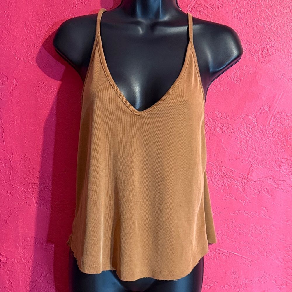 Intimately by free people bronze Brown V-Neck Spaghetti Strap Cami. Sz S